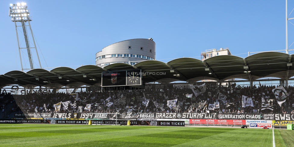 Sturm Graz - St. Poelten
Oesterreichische Fussball Bundesliga, 23. Runde, SK Sturm Graz - SKN St. Poelten, Stadion Liebenau Graz, 31.03.2019. 

Foto zeigt Fans von Sturm
