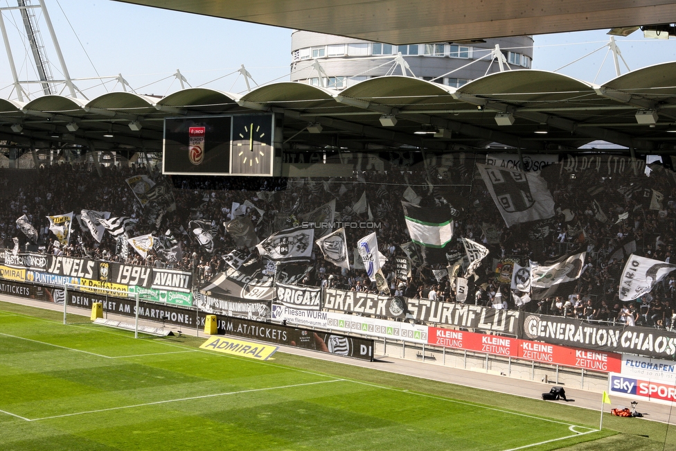 Sturm Graz - St. Poelten
Oesterreichische Fussball Bundesliga, 23. Runde, SK Sturm Graz - SKN St. Poelten, Stadion Liebenau Graz, 31.03.2019. 

Foto zeigt Fans von Sturm
