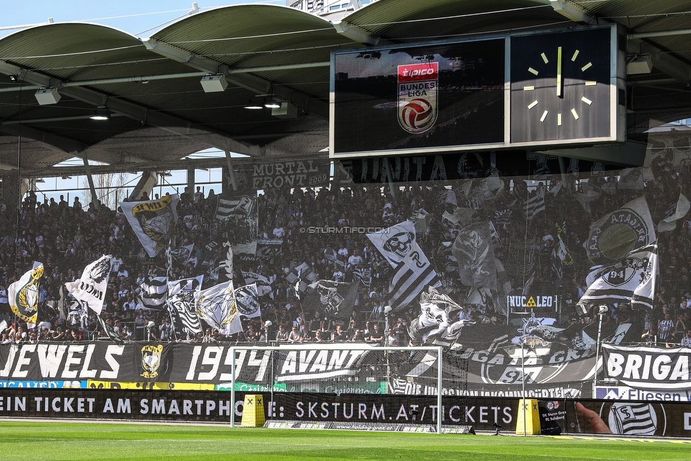 Sturm Graz - St. Poelten
Oesterreichische Fussball Bundesliga, 23. Runde, SK Sturm Graz - SKN St. Poelten, Stadion Liebenau Graz, 31.03.2019. 

Foto zeigt Fans von Sturm
