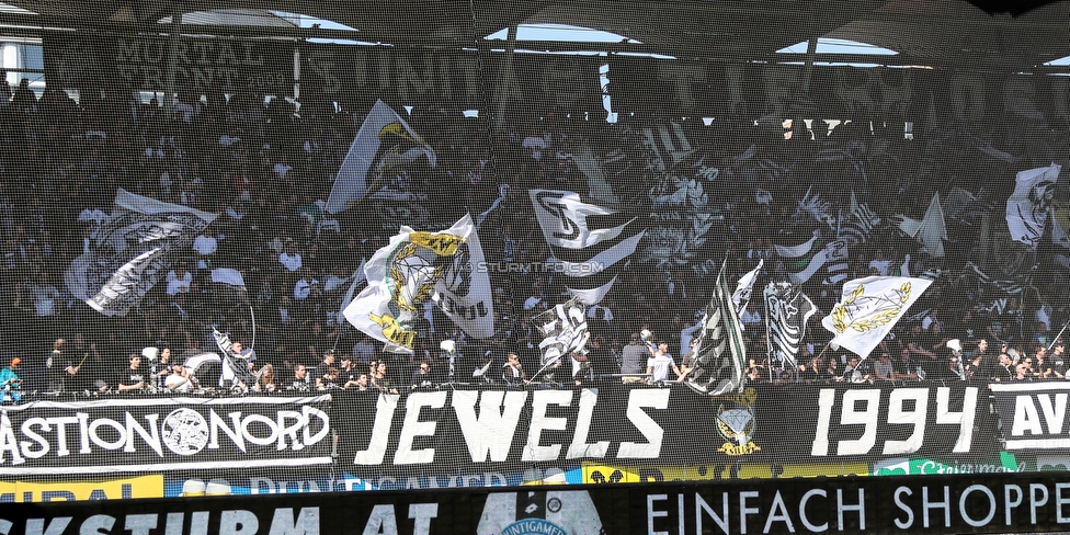 Sturm Graz - St. Poelten
Oesterreichische Fussball Bundesliga, 23. Runde, SK Sturm Graz - SKN St. Poelten, Stadion Liebenau Graz, 31.03.2019. 

Foto zeigt Fans von Sturm
