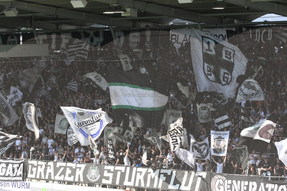 Sturm Graz - St. Poelten
Oesterreichische Fussball Bundesliga, 23. Runde, SK Sturm Graz - SKN St. Poelten, Stadion Liebenau Graz, 31.03.2019. 

Foto zeigt Fans von Sturm
