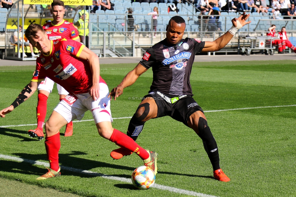 Sturm Graz - St. Poelten
Oesterreichische Fussball Bundesliga, 23. Runde, SK Sturm Graz - SKN St. Poelten, Stadion Liebenau Graz, 31.03.2019. 

Foto zeigt Emeka Friday Eze (Sturm)
