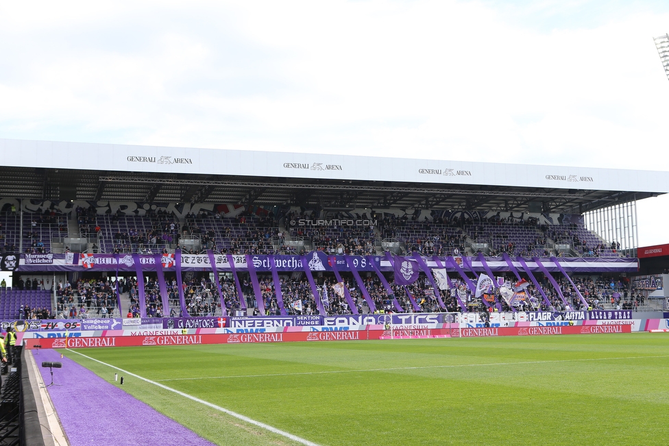 Austria Wien - Sturm Graz
Oesterreichische Fussball Bundesliga, 24. Runde, FK Austria Wien - SK Sturm Graz, Franz Horr Stadion Wien, 07.04.2019. 

Foto zeigt Fans von Austria Wien
