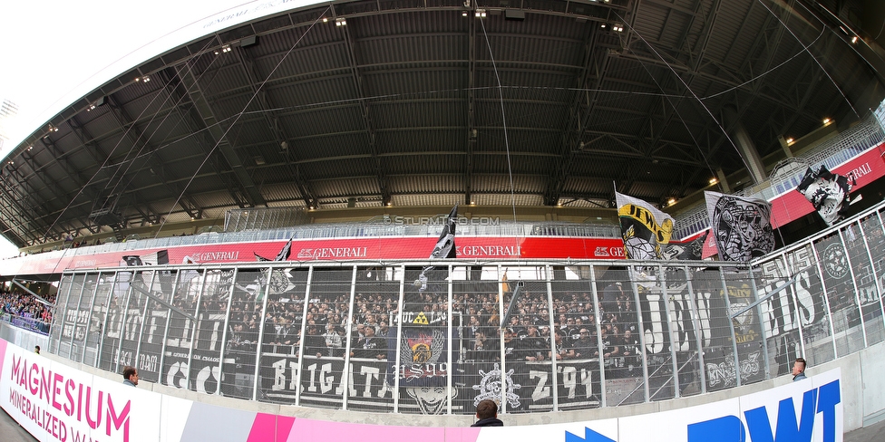 Austria Wien - Sturm Graz
Oesterreichische Fussball Bundesliga, 24. Runde, FK Austria Wien - SK Sturm Graz, Franz Horr Stadion Wien, 07.04.2019. 

Foto zeigt Fans von Sturm
