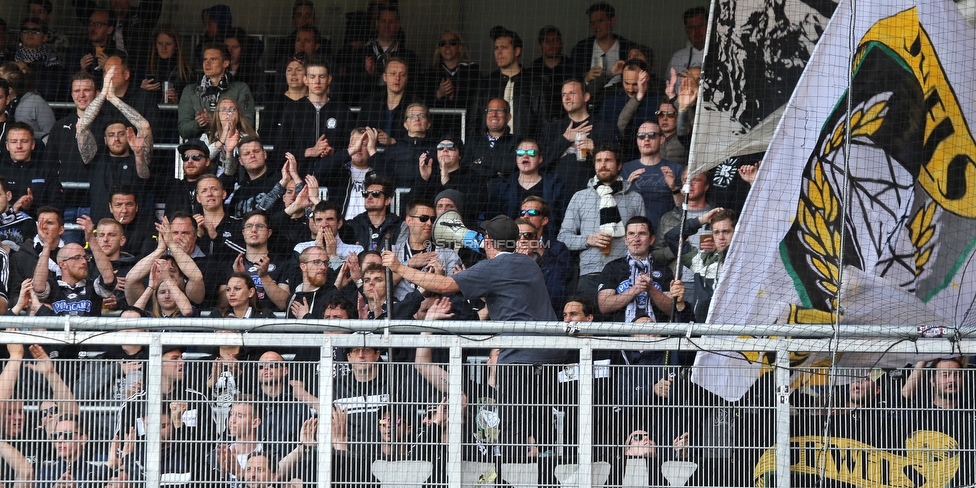 Austria Wien - Sturm Graz
Oesterreichische Fussball Bundesliga, 24. Runde, FK Austria Wien - SK Sturm Graz, Franz Horr Stadion Wien, 07.04.2019. 

Foto zeigt Fans von Sturm
