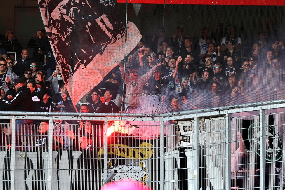 Austria Wien - Sturm Graz
Oesterreichische Fussball Bundesliga, 24. Runde, FK Austria Wien - SK Sturm Graz, Franz Horr Stadion Wien, 07.04.2019. 

Foto zeigt Fans von Sturm
