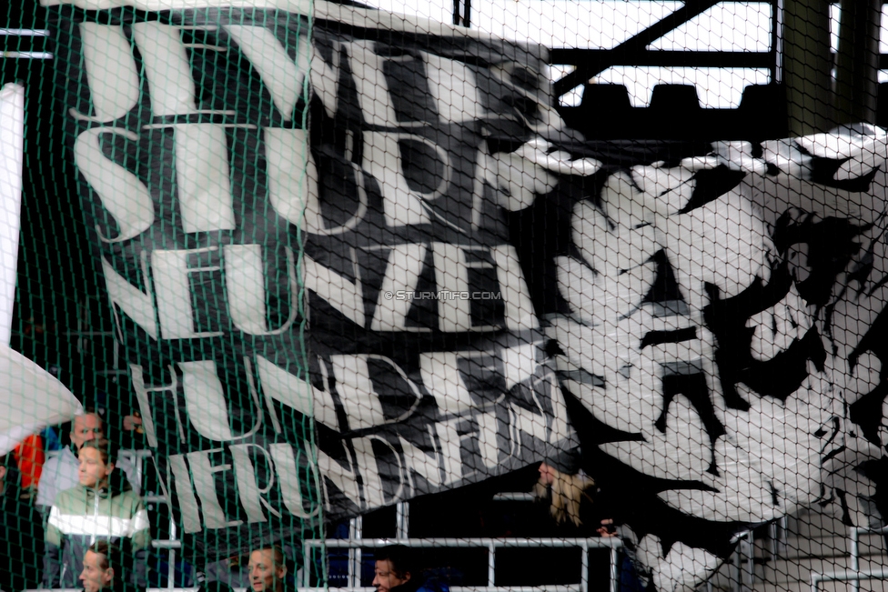 RB Salzburg - Sturm Graz
Oesterreichische Fussball Bundesliga, 25. Runde, FC RB Salzburg - SK Sturm Graz, Franz Horr Stadion Wien, 14.04.2019. 

Foto zeigt Fans von Sturm
