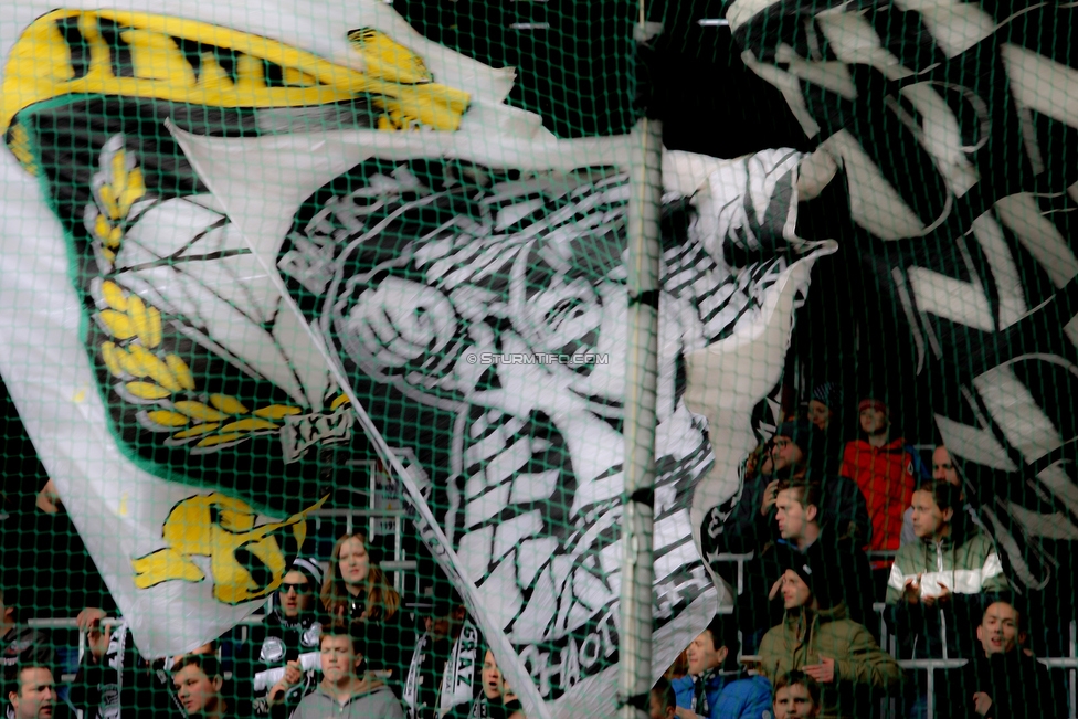 RB Salzburg - Sturm Graz
Oesterreichische Fussball Bundesliga, 25. Runde, FC RB Salzburg - SK Sturm Graz, Franz Horr Stadion Wien, 14.04.2019. 

Foto zeigt Fans von Sturm
