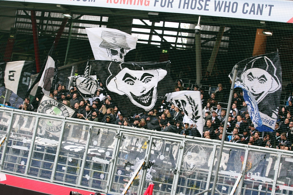 RB Salzburg - Sturm Graz
Oesterreichische Fussball Bundesliga, 25. Runde, FC RB Salzburg - SK Sturm Graz, Franz Horr Stadion Wien, 14.04.2019. 

Foto zeigt Fans von Sturm
