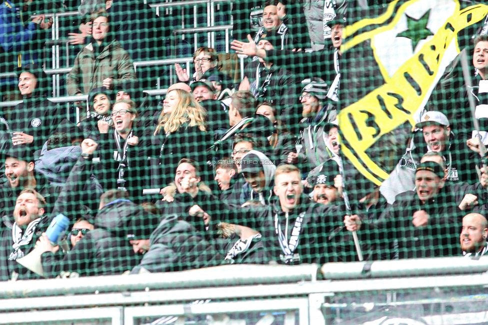 RB Salzburg - Sturm Graz
Oesterreichische Fussball Bundesliga, 25. Runde, FC RB Salzburg - SK Sturm Graz, Franz Horr Stadion Wien, 14.04.2019. 

Foto zeigt Fans von Sturm
