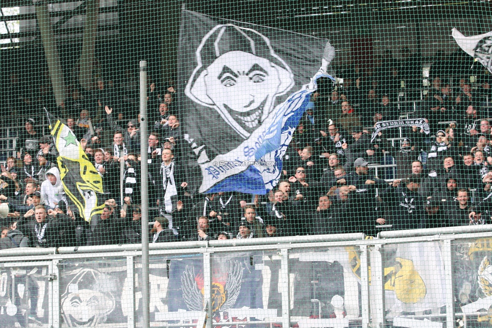 RB Salzburg - Sturm Graz
Oesterreichische Fussball Bundesliga, 25. Runde, FC RB Salzburg - SK Sturm Graz, Franz Horr Stadion Wien, 14.04.2019. 

Foto zeigt Fans von Sturm
