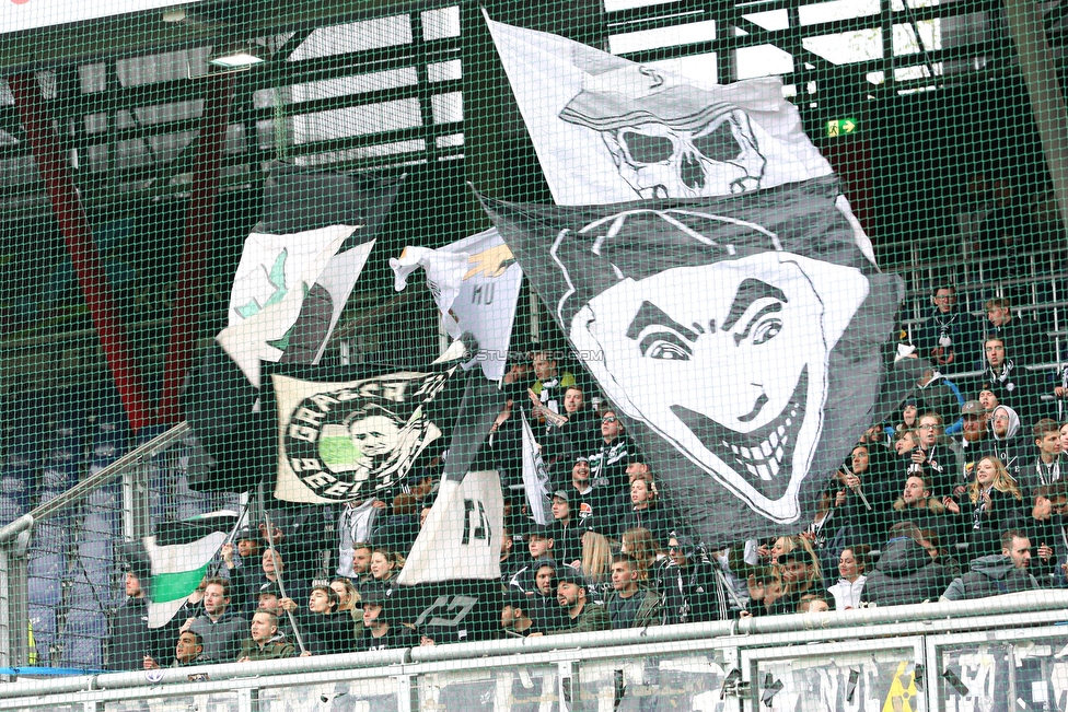 RB Salzburg - Sturm Graz
Oesterreichische Fussball Bundesliga, 25. Runde, FC RB Salzburg - SK Sturm Graz, Franz Horr Stadion Wien, 14.04.2019. 

Foto zeigt Fans von Sturm
