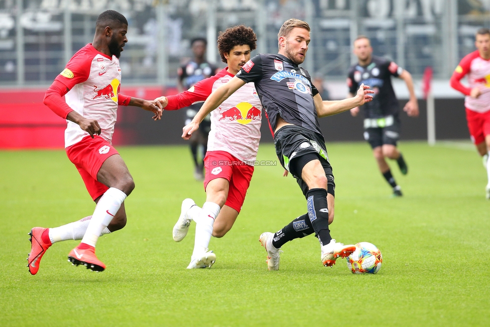 RB Salzburg - Sturm Graz
Oesterreichische Fussball Bundesliga, 25. Runde, FC RB Salzburg - SK Sturm Graz, Franz Horr Stadion Wien, 14.04.2019. 

Foto zeigt Andre Ramalho (Salzburg) und Lukas Grozurek (Sturm)
