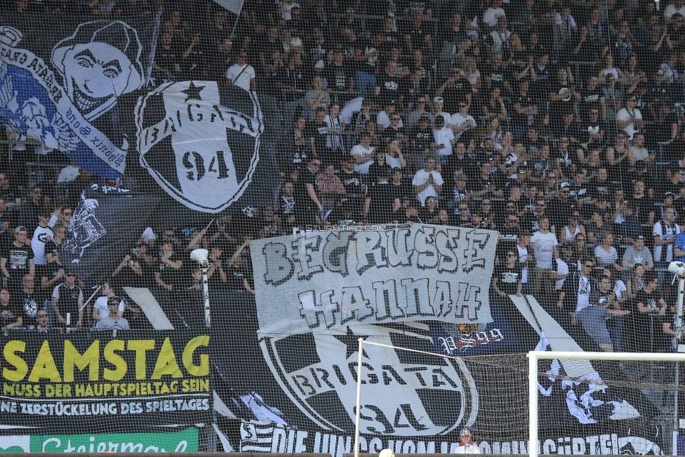 Sturm Graz - Wolfsberg
Oesterreichische Fussball Bundesliga, 26. Runde, SK Sturm Graz - Wolfsberger AC, Stadion Liebenau Graz, 21.04.2019. 

Foto zeigt Fans von Sturm mit einem Spruchband
