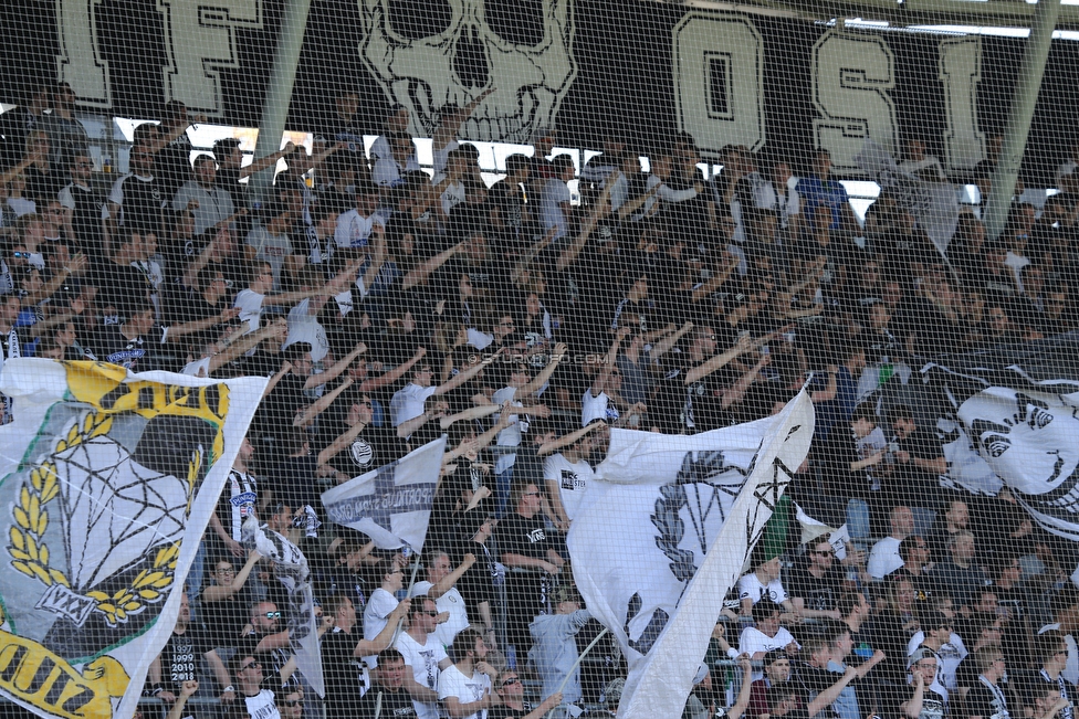 Sturm Graz - Wolfsberg
Oesterreichische Fussball Bundesliga, 26. Runde, SK Sturm Graz - Wolfsberger AC, Stadion Liebenau Graz, 21.04.2019. 

Foto zeigt Fans von Sturm mit einem Spruchband
