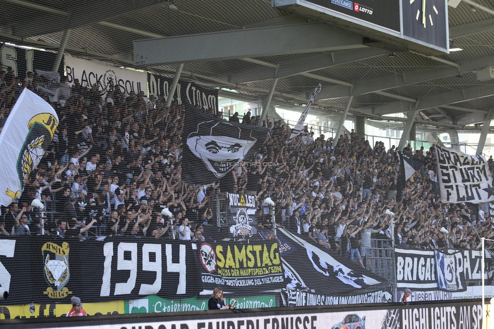 Sturm Graz - Wolfsberg
Oesterreichische Fussball Bundesliga, 26. Runde, SK Sturm Graz - Wolfsberger AC, Stadion Liebenau Graz, 21.04.2019. 

Foto zeigt Fans von Sturm
