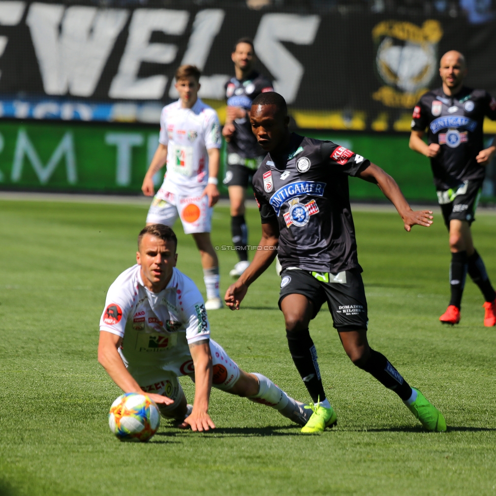 Sturm Graz - Wolfsberg
Oesterreichische Fussball Bundesliga, 26. Runde, SK Sturm Graz - Wolfsberger AC, Stadion Liebenau Graz, 21.04.2019. 

Foto zeigt Michael John Lema (Sturm)
