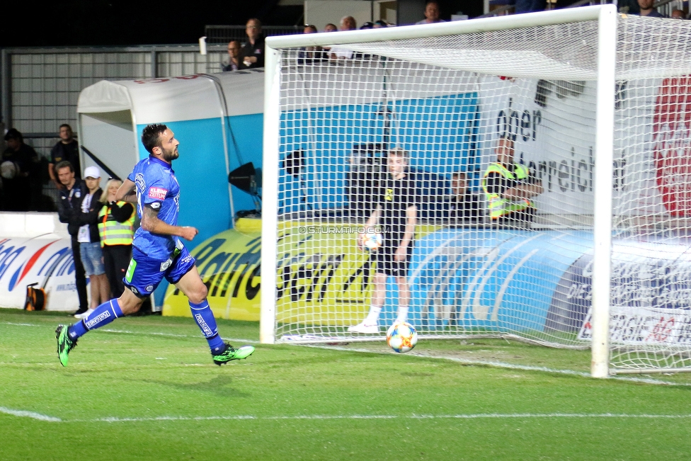 LASK - Sturm Graz
Oesterreichische Fussball Bundesliga, 27. Runde, LASK - SK Sturm Graz, Waldstadion Pasching, 24.04.2019. 

Foto zeigt Markus Pink (Sturm)
Schlüsselwörter: tor