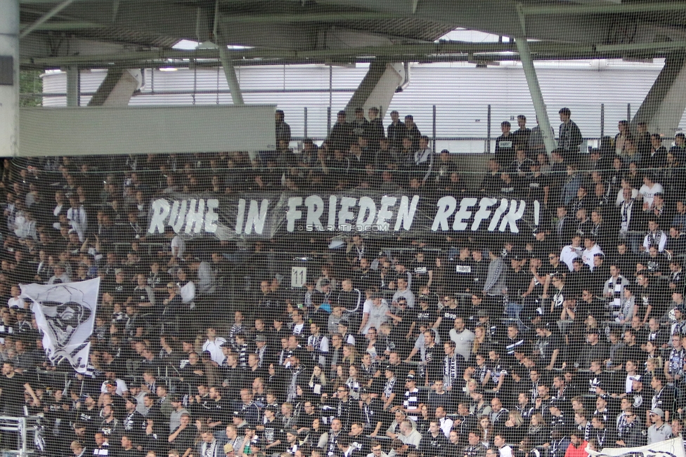 Sturm Graz - LASK
Oesterreichische Fussball Bundesliga, 28. Runde, SK Sturm Graz - LASK, Stadion Liebenau Graz, 28.04.2019. 

Foto zeigt Fans von Sturm mit einem Spruchband
