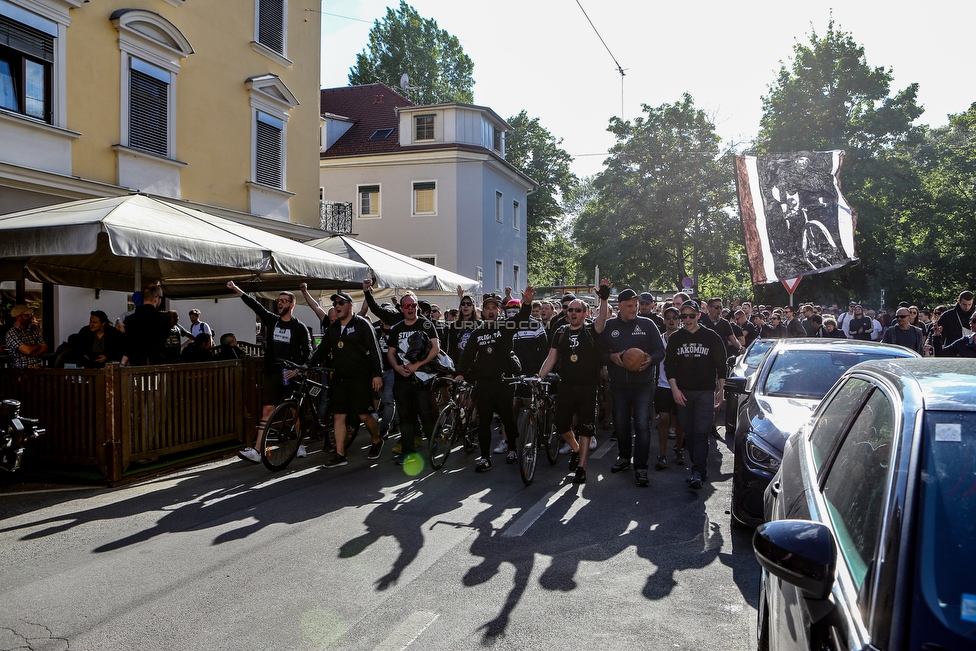 110 Jahre Sturm
110 Jahre SK Sturm Graz, Augarten Graz, 01.05.2019.

Foto zeigt Fans von Sturm beim Corteo
