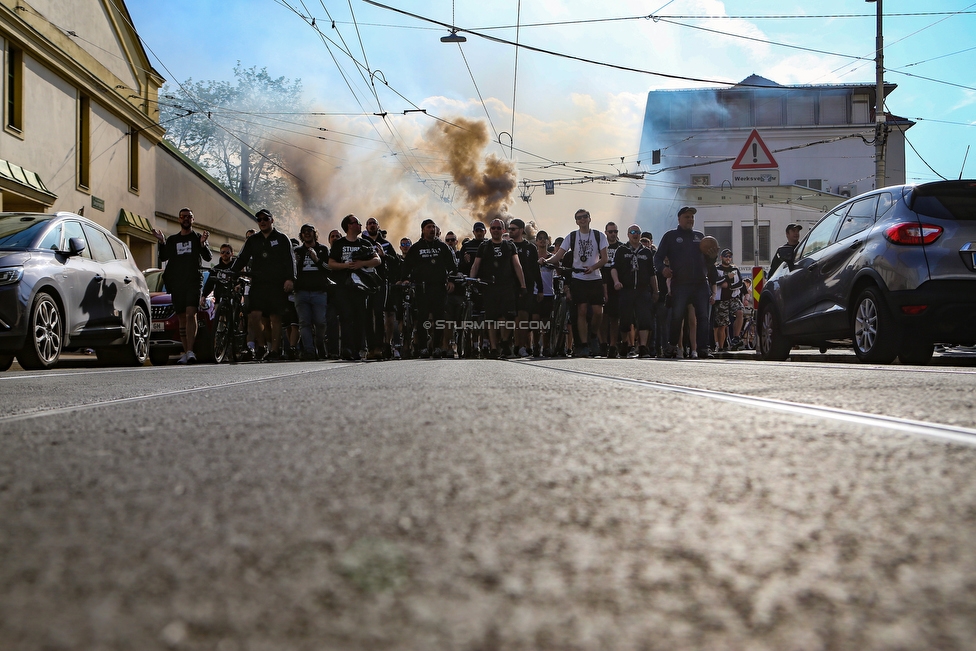 110 Jahre Sturm
110 Jahre SK Sturm Graz, Augarten Graz, 01.05.2019.

Foto zeigt Fans von Sturm beim Corteo
