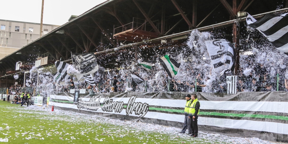 110 Jahre Sturm
110 Jahre SK Sturm Graz, Gruabn Graz, 01.05.2019.

Foto zeigt Fans von Sturm mit einer Choreografie
