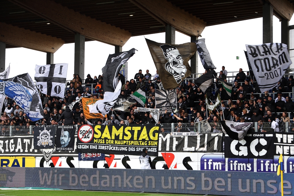 St. Poelten - Sturm Graz
Oesterreichische Fussball Bundesliga, 29. Runde, SKN St. Poelten - SK Sturm Graz, Arena St. Poelten, 05.05.2019. 

Foto zeigt Fans von Sturm
