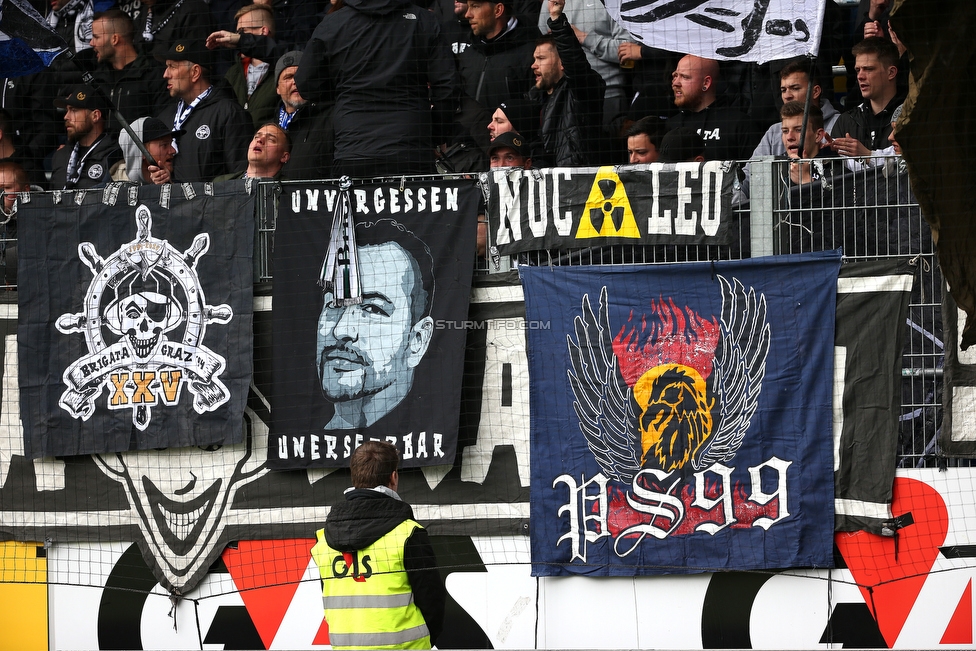 St. Poelten - Sturm Graz
Oesterreichische Fussball Bundesliga, 29. Runde, SKN St. Poelten - SK Sturm Graz, Arena St. Poelten, 05.05.2019. 

Foto zeigt Fans von Sturm
