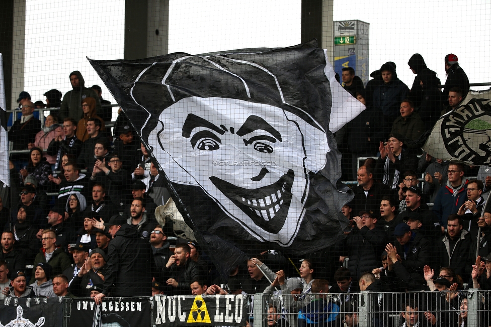 St. Poelten - Sturm Graz
Oesterreichische Fussball Bundesliga, 29. Runde, SKN St. Poelten - SK Sturm Graz, Arena St. Poelten, 05.05.2019. 

Foto zeigt Fans von Sturm
