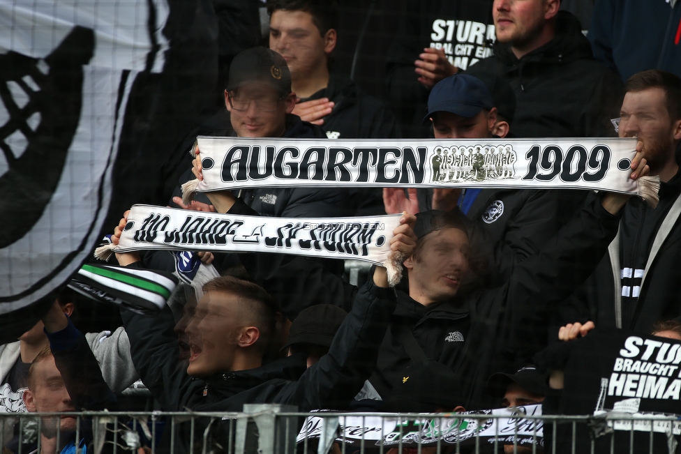 St. Poelten - Sturm Graz
Oesterreichische Fussball Bundesliga, 29. Runde, SKN St. Poelten - SK Sturm Graz, Arena St. Poelten, 05.05.2019. 

Foto zeigt Fans von Sturm
