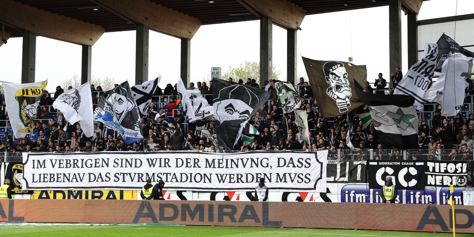 St. Poelten - Sturm Graz
Oesterreichische Fussball Bundesliga, 29. Runde, SKN St. Poelten - SK Sturm Graz, Arena St. Poelten, 05.05.2019. 

Foto zeigt Fans von Sturm
Schlüsselwörter: protest