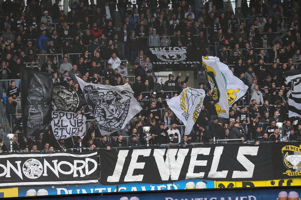 Sturm Graz - Austria Wien
Oesterreichische Fussball Bundesliga, 30. Runde, SK Sturm Graz - FK Austria Wien, Stadion Liebenau Graz, 12.05.2019. 

Foto zeigt Fans von Sturm
