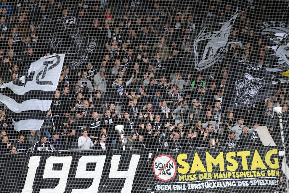 Sturm Graz - Austria Wien
Oesterreichische Fussball Bundesliga, 30. Runde, SK Sturm Graz - FK Austria Wien, Stadion Liebenau Graz, 12.05.2019. 

Foto zeigt Fans von Sturm
