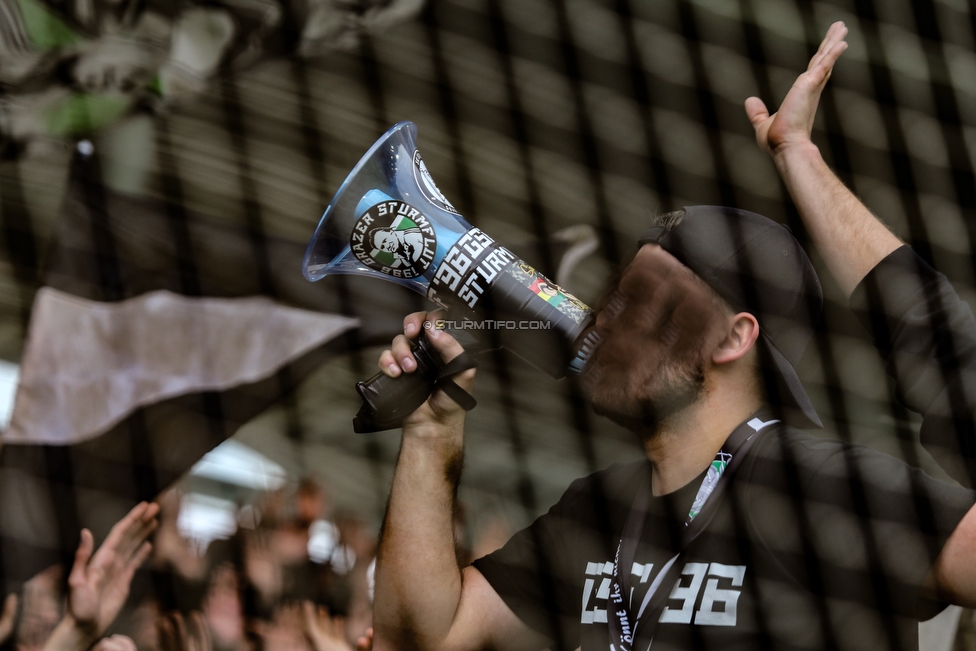 Sturm Graz - Austria Wien
Oesterreichische Fussball Bundesliga, 30. Runde, SK Sturm Graz - FK Austria Wien, Stadion Liebenau Graz, 12.05.2019. 

Foto zeigt Fans von Sturm
