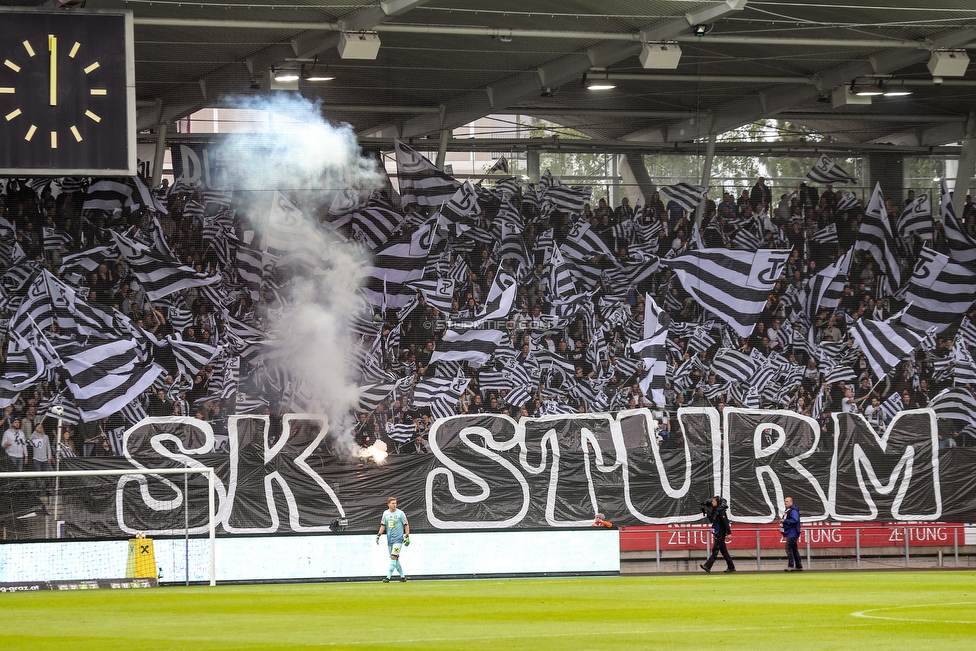 Sturm Graz - RB Salzburg
Oesterreichische Fussball Bundesliga, 31. Runde, SK Sturm Graz - FC RB Salzburg, Stadion Liebenau Graz, 19.05.2019. 

Foto zeigt Fans von Sturm mit einer Choreografie
