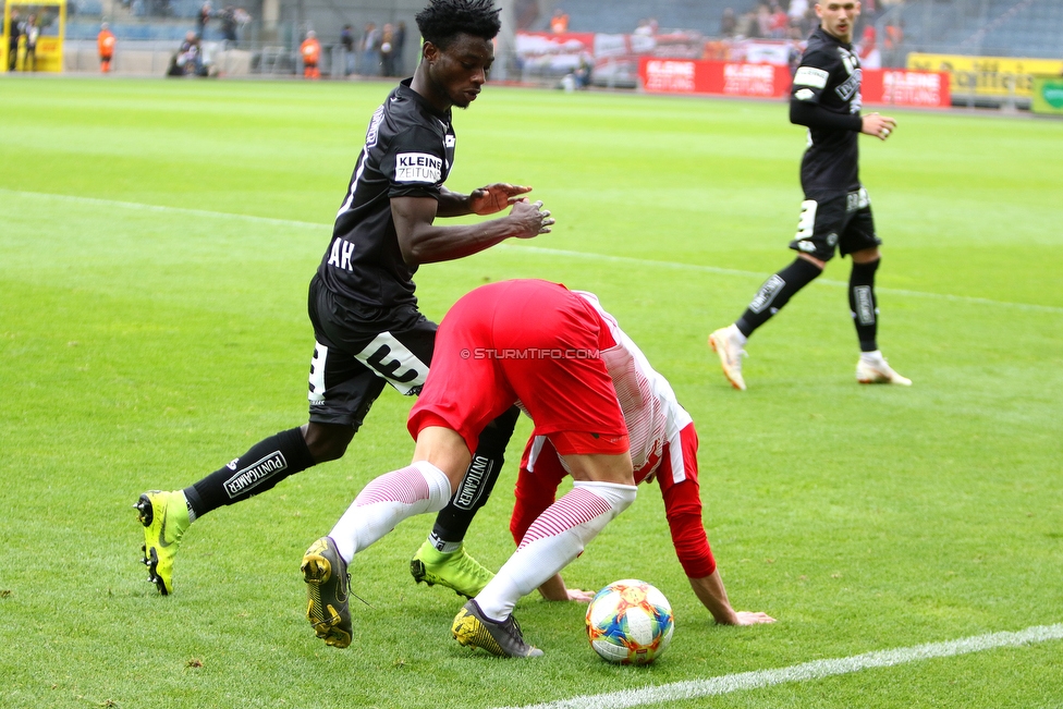 Sturm Graz - RB Salzburg
Oesterreichische Fussball Bundesliga, 31. Runde, SK Sturm Graz - FC RB Salzburg, Stadion Liebenau Graz, 19.05.2019. 

Foto zeigt Gideon Mensah (Sturm)
