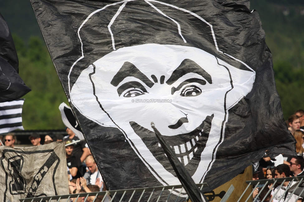 Wolfsberg - Sturm Graz
Oesterreichische Fussball Bundesliga, 32. Runde, Wolfsberger AC - SK Sturm Graz, Lavanttal Arena Wolfsberg, 26.05.2019. 

Foto zeigt Fans von Sturm
