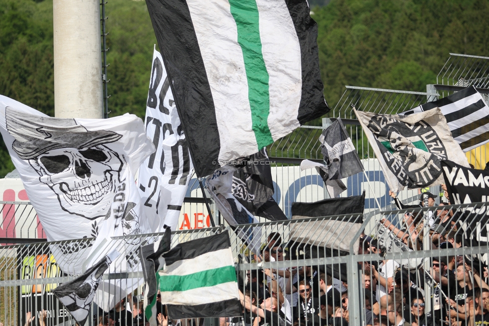 Wolfsberg - Sturm Graz
Oesterreichische Fussball Bundesliga, 32. Runde, Wolfsberger AC - SK Sturm Graz, Lavanttal Arena Wolfsberg, 26.05.2019. 

Foto zeigt Fans von Sturm
