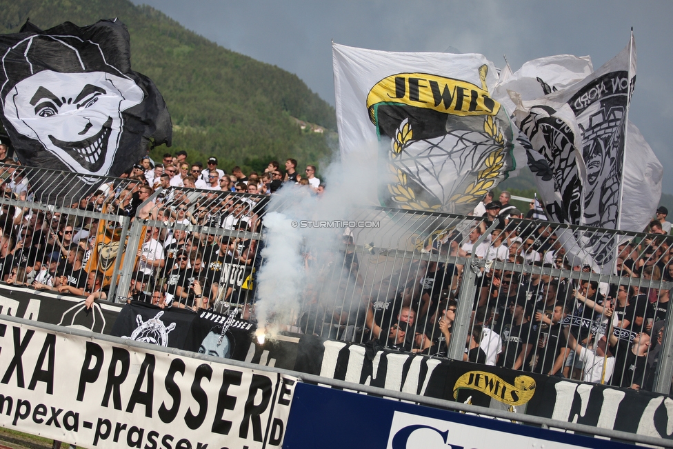 Wolfsberg - Sturm Graz
Oesterreichische Fussball Bundesliga, 32. Runde, Wolfsberger AC - SK Sturm Graz, Lavanttal Arena Wolfsberg, 26.05.2019. 

Foto zeigt Fans von Sturm
