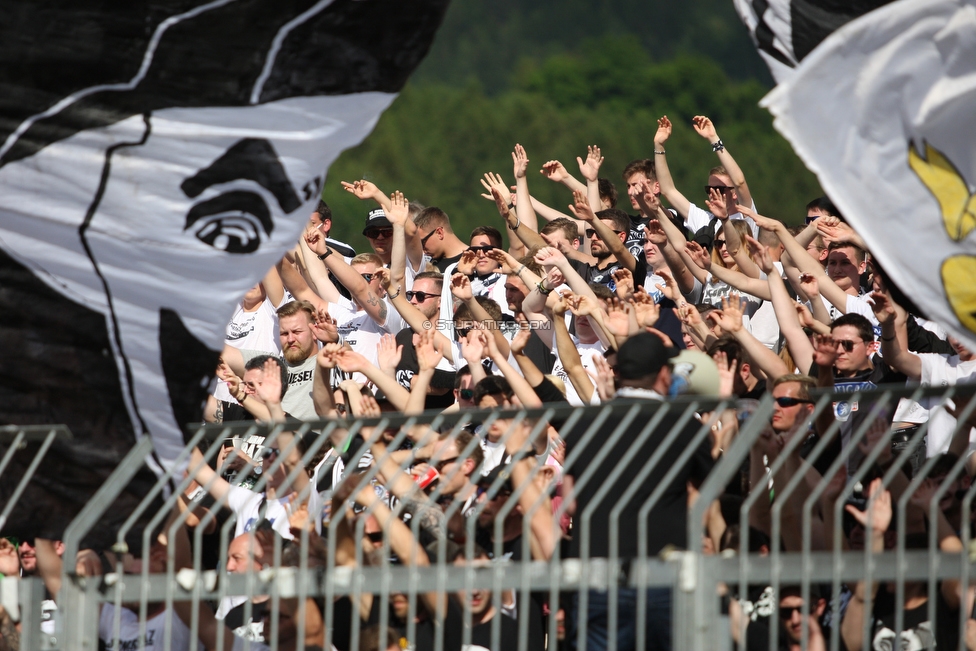 Wolfsberg - Sturm Graz
Oesterreichische Fussball Bundesliga, 32. Runde, Wolfsberger AC - SK Sturm Graz, Lavanttal Arena Wolfsberg, 26.05.2019. 

Foto zeigt Fans von Sturm
