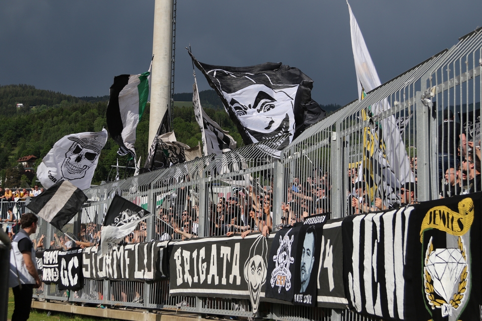 Wolfsberg - Sturm Graz
Oesterreichische Fussball Bundesliga, 32. Runde, Wolfsberger AC - SK Sturm Graz, Lavanttal Arena Wolfsberg, 26.05.2019. 

Foto zeigt Fans von Sturm
