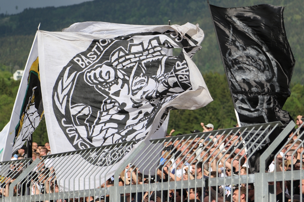 Wolfsberg - Sturm Graz
Oesterreichische Fussball Bundesliga, 32. Runde, Wolfsberger AC - SK Sturm Graz, Lavanttal Arena Wolfsberg, 26.05.2019. 

Foto zeigt Fans von Sturm
