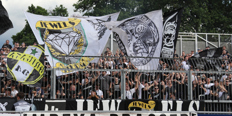 Wolfsberg - Sturm Graz
Oesterreichische Fussball Bundesliga, 32. Runde, Wolfsberger AC - SK Sturm Graz, Lavanttal Arena Wolfsberg, 26.05.2019. 

Foto zeigt Fans von Sturm
