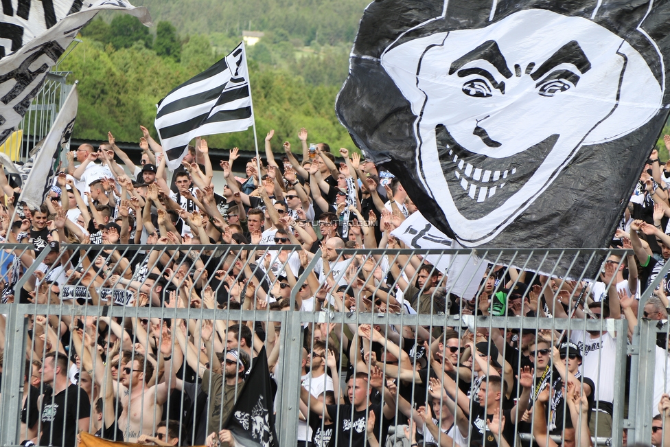 Wolfsberg - Sturm Graz
Oesterreichische Fussball Bundesliga, 32. Runde, Wolfsberger AC - SK Sturm Graz, Lavanttal Arena Wolfsberg, 26.05.2019. 

Foto zeigt Fans von Sturm
