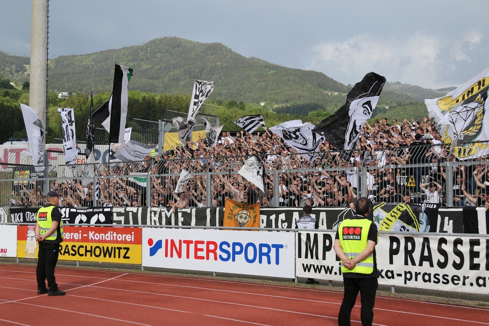 Wolfsberg - Sturm Graz
Oesterreichische Fussball Bundesliga, 32. Runde, Wolfsberger AC - SK Sturm Graz, Lavanttal Arena Wolfsberg, 26.05.2019. 

Foto zeigt Fans von Sturm
