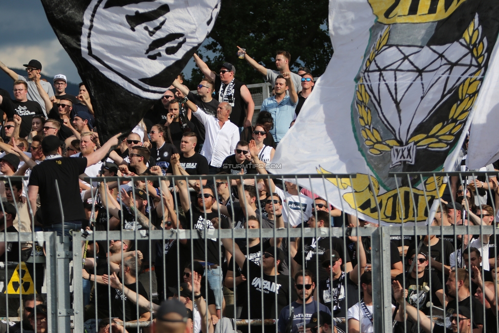 Wolfsberg - Sturm Graz
Oesterreichische Fussball Bundesliga, 32. Runde, Wolfsberger AC - SK Sturm Graz, Lavanttal Arena Wolfsberg, 26.05.2019. 

Foto zeigt Fans von Sturm
