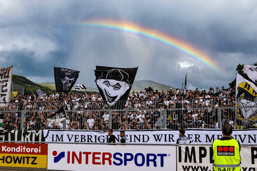 Wolfsberg - Sturm Graz
Oesterreichische Fussball Bundesliga, 32. Runde, Wolfsberger AC - SK Sturm Graz, Lavanttal Arena Wolfsberg, 26.05.2019. 

Foto zeigt Fans von Sturm
