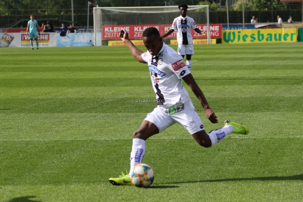 Wolfsberg - Sturm Graz
Oesterreichische Fussball Bundesliga, 32. Runde, Wolfsberger AC - SK Sturm Graz, Lavanttal Arena Wolfsberg, 26.05.2019. 

Foto zeigt Michael John Lema (Sturm)
