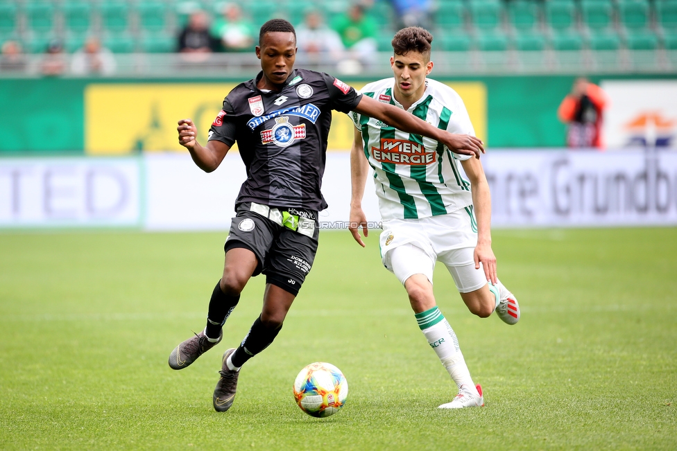 Rapid Wien - Sturm Graz
Oesterreichische Fussball Bundesliga, 34. Runde Europa League Play-Off, SK Rapid Wien - SK Sturm Graz, Weststadion Wien, 30.05.2019. 

Foto zeigt Michael John Lema (Sturm)
