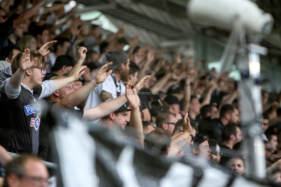 Sturm Graz - Rapid Wien
Oesterreichische Fussball Bundesliga, 35. Runde Europa League Play-Off, SK Sturm Graz - SK Rapid Wien, Stadion Liebenau Graz, 02.06.2019. 

Foto zeigt Fans von Sturm
